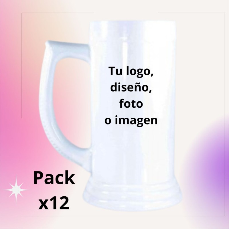 Chopp plástico para personalizar Pack x12