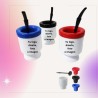 Mate plástico + interior de mate + bombilla para personalizar