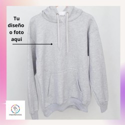 Buzo Canguro Gris Melange...
