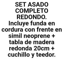 Set asado completo redondo (Funda+ Cuchillo + Tenedor)