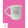 Taza cerámica con asa corazón para personalizar