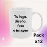 Taza plástica para personalizar pack x 12